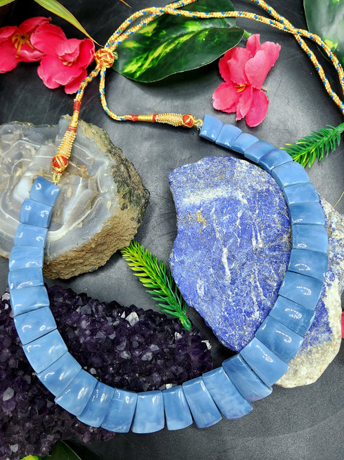 Blue opal necklace | gemstone/crystal jewelry | Mother's Day/Birthday/Valentine's gift