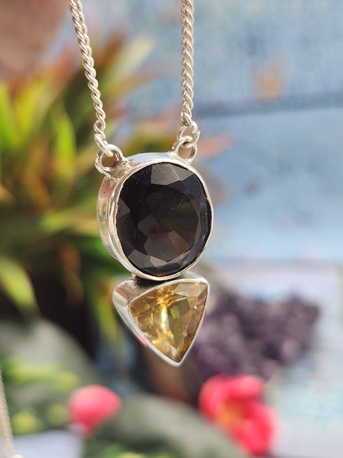 Stunning smokey citrine necklace in 925 sterling silver - gemstone/crystal jewelry | Mother's Day/engagement/anniversary/occasion gift