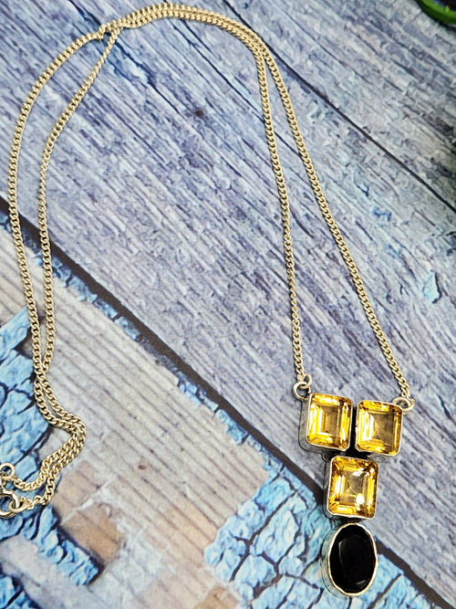 Smokey citrine necklace in 925 sterling silver - gemstone/crystal jewelry | Mother's Day/engagement/anniversary/occasion gift