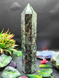 Large 6-face Kambaba Jasper point/wand/tower -handmade carvings - energy/chakra/reiki - 12 in (30 cms) height and 2.29 kg (5.04 lb)