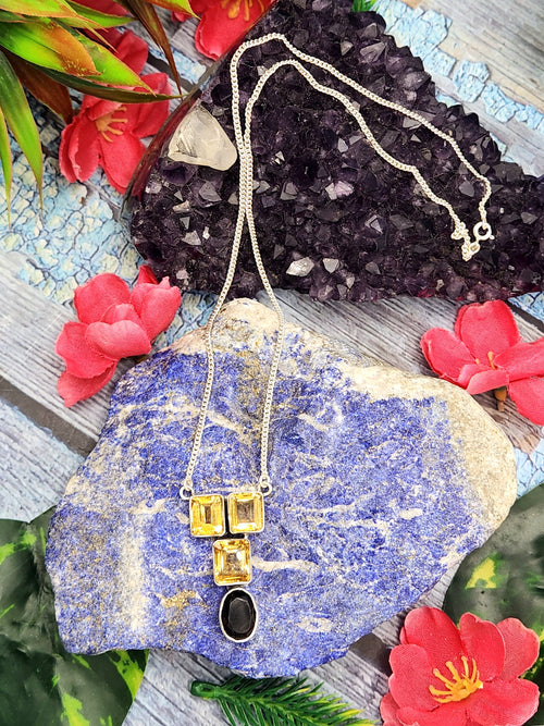 Smokey citrine necklace in 925 sterling silver - gemstone/crystal jewelry | Mother's Day/engagement/anniversary/occasion gift