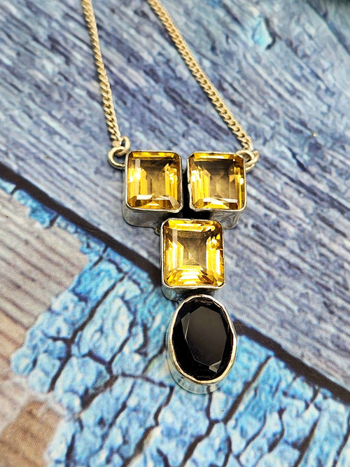 Smokey citrine necklace in 925 sterling silver - gemstone/crystal jewelry | Mother's Day/engagement/anniversary/occasion gift