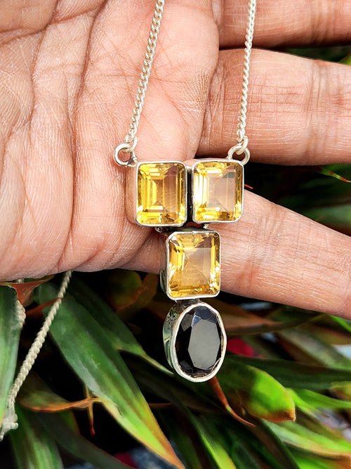 Smokey citrine necklace in 925 sterling silver - gemstone/crystal jewelry | Mother's Day/engagement/anniversary/occasion gift