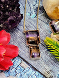 Stunning ametrine jewelry set (necklace/ring) in 925 sterling silver - gemstone/crystal jewelry | Mother's Day/anniversary/occasion gift