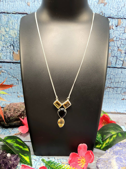 Stunning smokey citrine necklace in 925 sterling silver - gemstone/crystal jewelry | Mother's Day/engagement/anniversary/occasion gift