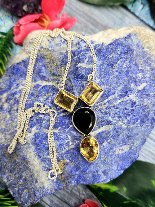Stunning smokey citrine necklace in 925 sterling silver - gemstone/crystal jewelry | Mother's Day/engagement/anniversary/occasion gift