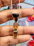 Stunning smokey citrine necklace in 925 sterling silver - gemstone/crystal jewelry | Mother's Day/engagement/anniversary/occasion gift