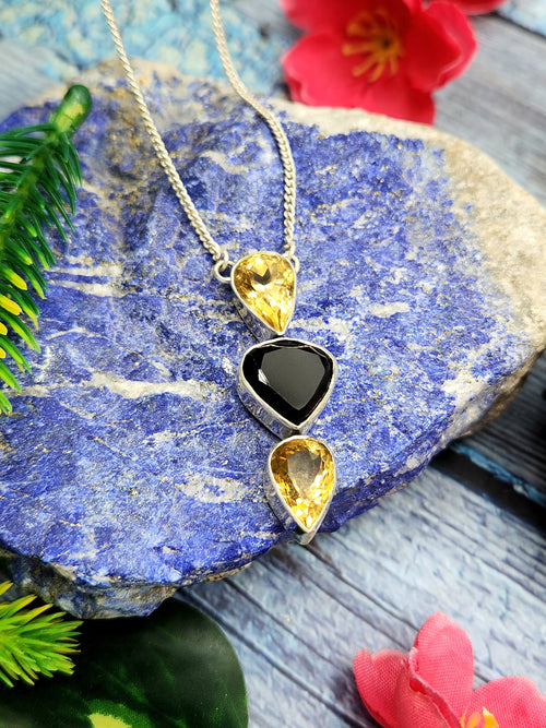Stunning smokey citrine necklace in 925 sterling silver - gemstone/crystal jewelry | Mother's Day/engagement/anniversary/occasion gift
