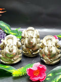 Pyrite stone Handmade Carving of Ganesh - Lord Ganesha Idol | Figurine in Crystals and Gemstones - 2.8 inches and 330 gms - ONE STATUE ONLY