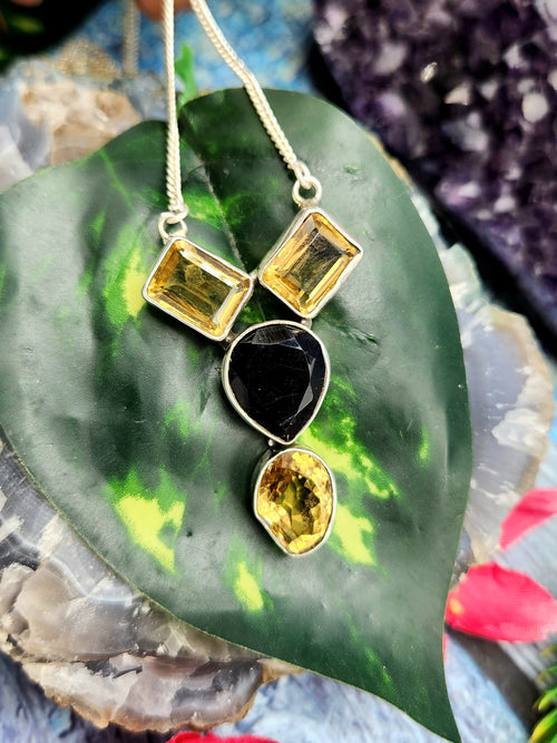 Stunning smokey citrine necklace in 925 sterling silver - gemstone/crystal jewelry | Mother's Day/engagement/anniversary/occasion gift