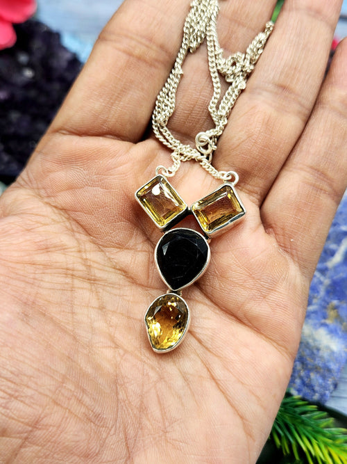 Stunning smokey citrine necklace in 925 sterling silver - gemstone/crystal jewelry | Mother's Day/engagement/anniversary/occasion gift