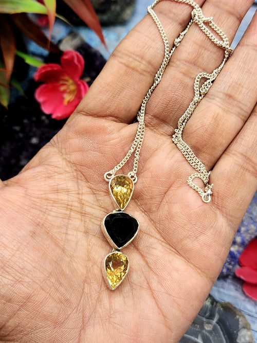 Stunning smokey citrine necklace in 925 sterling silver - gemstone/crystal jewelry | Mother's Day/engagement/anniversary/occasion gift