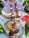 Spiritual Healing Handmade Mookaite Jasper Bead Mala with Mookaite Jasper Phoenix Pendant - Embrace Transformation and Renewal