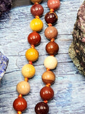 Mookaite Jasper Bead Mala with Mookaite Jasper Phoenix Pendant - Symbolism and Artistry