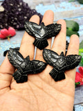 Majestic Handmade Carving of Phoenix/Eagle in Black Agate Stone - Symbol of Power and Renewal - 2 inches - ONE PIECE ONLY