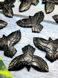 Majestic Handmade Carving of Phoenix/Eagle in Black Agate Stone - Symbol of Power and Renewal - 2 inches - ONE PIECE ONLY