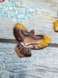 Exquisite Handmade Carving of Phoenix/Eagle in Mookaite Jasper Stone - Symbol of Transformation and Vitality - 2 inches - ONE PIECE ONLY