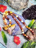 Mookaite Jasper Bead Mala with Mookaite Jasper Phoenix Pendant - Symbolism and Artistry