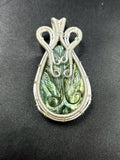 Labradorite Peacock Carving Wire Wrapped Pendant - A Mesmerizing Display of Elegance and Artistry