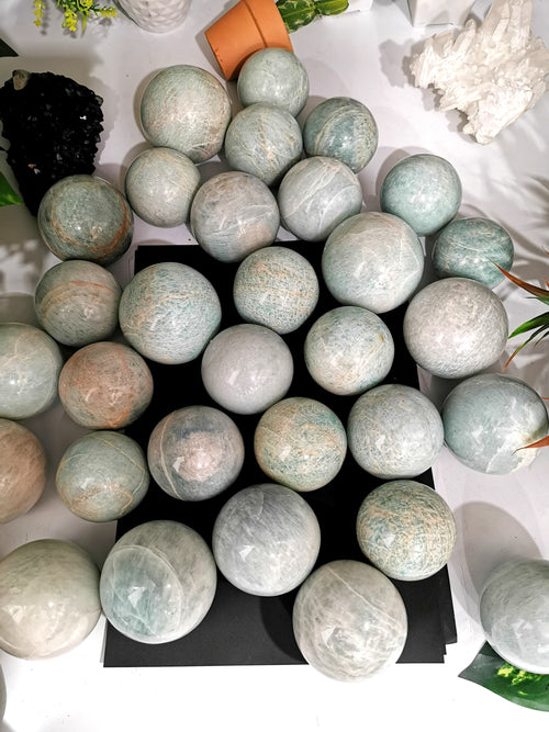 Amazonite stone sphere - Crystal Healing Gemstones