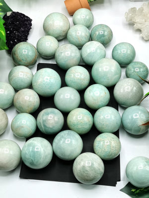 Amazonite stone sphere - Crystal Healing Gemstones