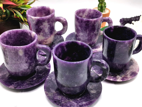 Lepidolite Cup & Saucer - ONLY 1 Cup and 1 Saucer