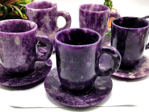 Lepidolite Cup & Saucer - ONLY 1 Cup and 1 Saucer