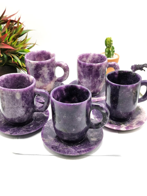 Lepidolite Cup & Saucer - ONLY 1 Cup and 1 Saucer