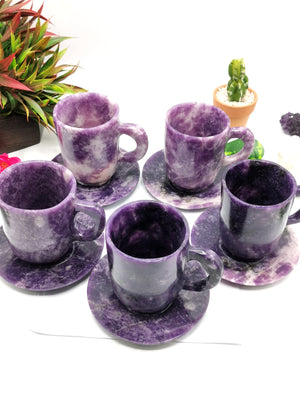 Lepidolite Cup & Saucer - ONLY 1 Cup and 1 Saucer