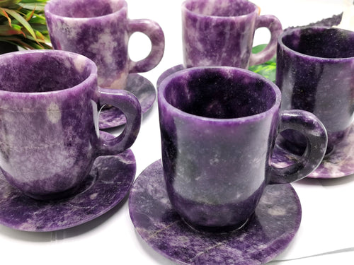 Lepidolite Cup & Saucer - ONLY 1 Cup and 1 Saucer