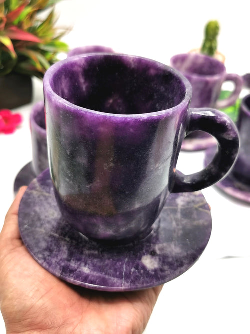 Lepidolite Cup & Saucer - ONLY 1 Cup and 1 Saucer