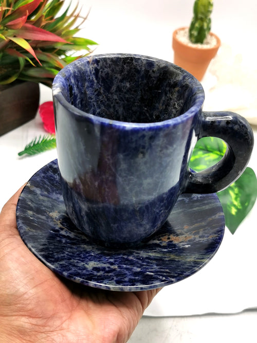 Beautiful Sodalite Tea Cup & Saucer - ONLY 1 Cup and 1 Saucer