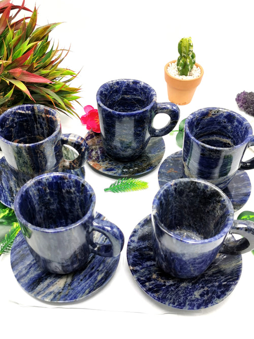 Beautiful Sodalite Tea Cup & Saucer - ONLY 1 Cup and 1 Saucer