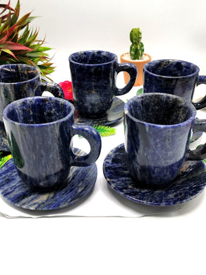 Beautiful Sodalite Tea Cup & Saucer - ONLY 1 Cup and 1 Saucer