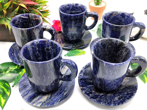 Beautiful Sodalite Tea Cup & Saucer - ONLY 1 Cup and 1 Saucer