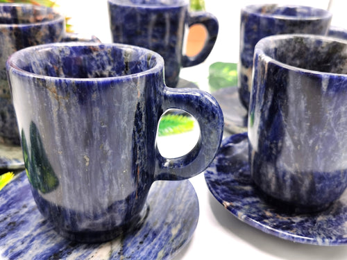 Beautiful Sodalite Tea Cup & Saucer - ONLY 1 Cup and 1 Saucer