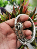 Snake design bracelet made in 925 silver with garnet stone used as eye | gifts for her | gifts for girlfriend | gifts for mom - Shwasam