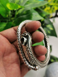 Snake design bracelet made in 925 silver with garnet stone used as eye | gifts for her | gifts for girlfriend | gifts for mom - Shwasam