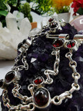 Bracelet with Garnet stone made in 925 sterling silver, free size garnet bracelet | Christmas Gift | Mothers Day | Anniversary Gift | Birthday Gift - Shwasam