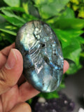 Natural Labradorite Stone free form/slab with carving of Scorpion - 2 inches (5 cms) height and 185 gms (0.41 lb) - Shwasam