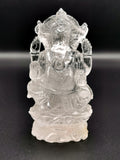 Clear Quartz carving of Ganesh, hand carved beauty - Shwasam