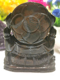 Tiger Eye Handmade Carving of Ganesh - Lord Ganesha Idol | Sculpture in Crystals/Gemstones - Reiki/Chakra/Healing - Shwasam