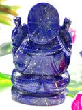 Lapis Lazuli Handmade Carving of Ganesh - Lord Ganesha Statue 80-110 gms in gemstone / crystal - Shwasam