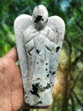 Rainbow Moonstone Angel figurine - Crystal Healing / Reiki / Chakra - 6 inches and 562 gms (1.24 lb) - Shwasam