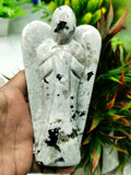 Rainbow Moonstone Angel figurine - Crystal Healing / Reiki / Chakra - 6 inches and 562 gms (1.24 lb) - Shwasam