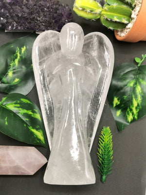 Clear Quartz Angel figurine - Spathik / Crystal Healing - 6 inches and 825 gms