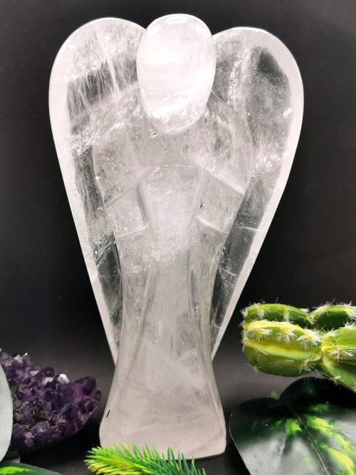 Clear Quartz Angel figurine - Spathik / Crystal Healing - 6 inches and 825 gms