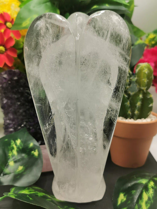 Clear Quartz Angel figurine - Spathik / Crystal Healing - 6 inches and 825 gms