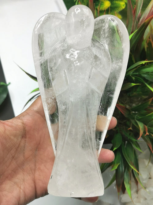 Clear Quartz Angel figurine - Spathik / Crystal Healing - 6 inches and 825 gms