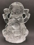 Lakshmi statue / carving handcarved in Clear Quartz stone - Goddess Laxmi carving in quartz 3.7 inches and 305 gms